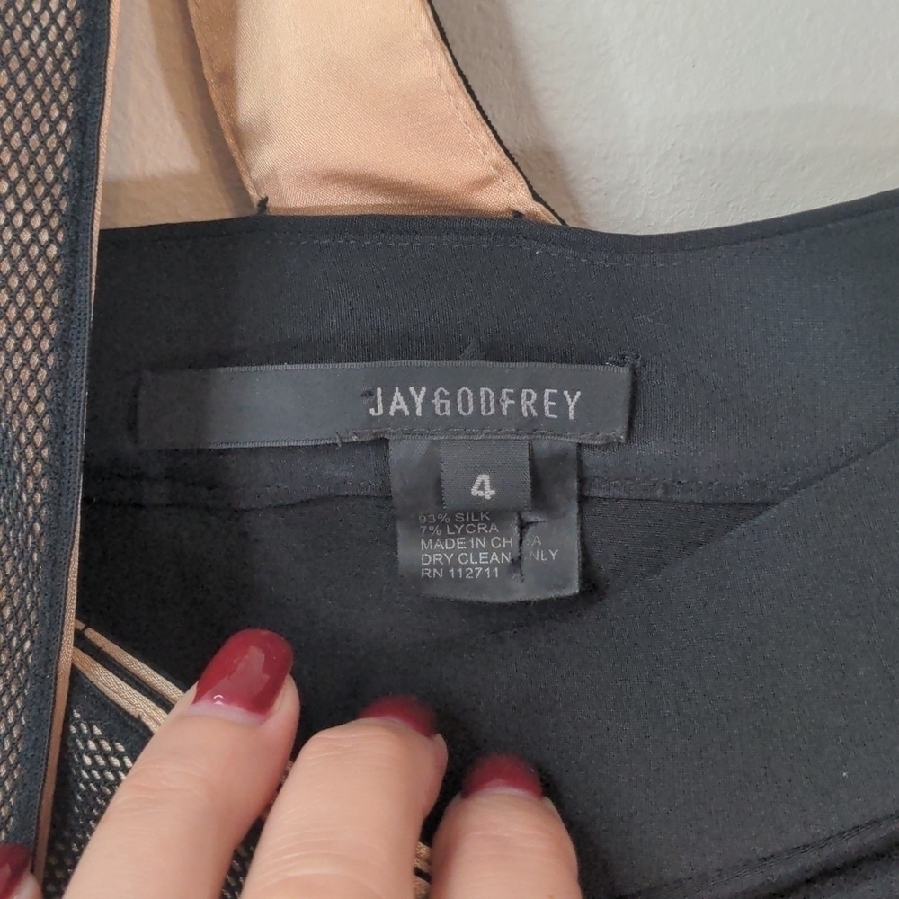 Jay Godfrey Silk One-shoulder Bow Strap LBD 4 - Picture 3 of 8